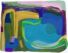 Sandy Litchfield, Offshore Filter, Gouache on paper landscape, 2015