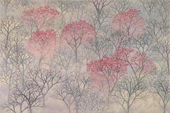 Alan Bray, Hillside, Casein on panel landscape painting, 2016