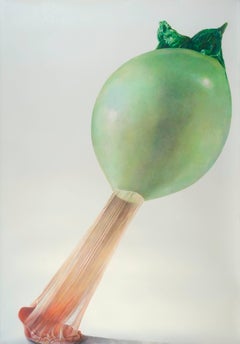 Julia Randall, Sour Apple, Photorealist colored pencil drawing, 2012