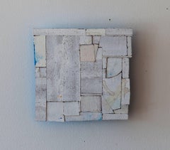 Detritus #34, acrylic on pressed wood abstract wall sculpture, 2017