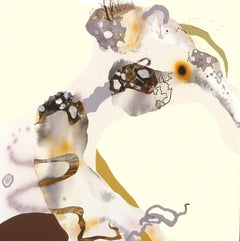 Sandy Litchfield, Careful Grounding, Abstract oil and acrylic on canvas painting