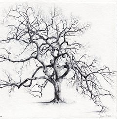 Dina Brodsky, Tree No. 76, March 15, 2016, Miniature ink on paper still life