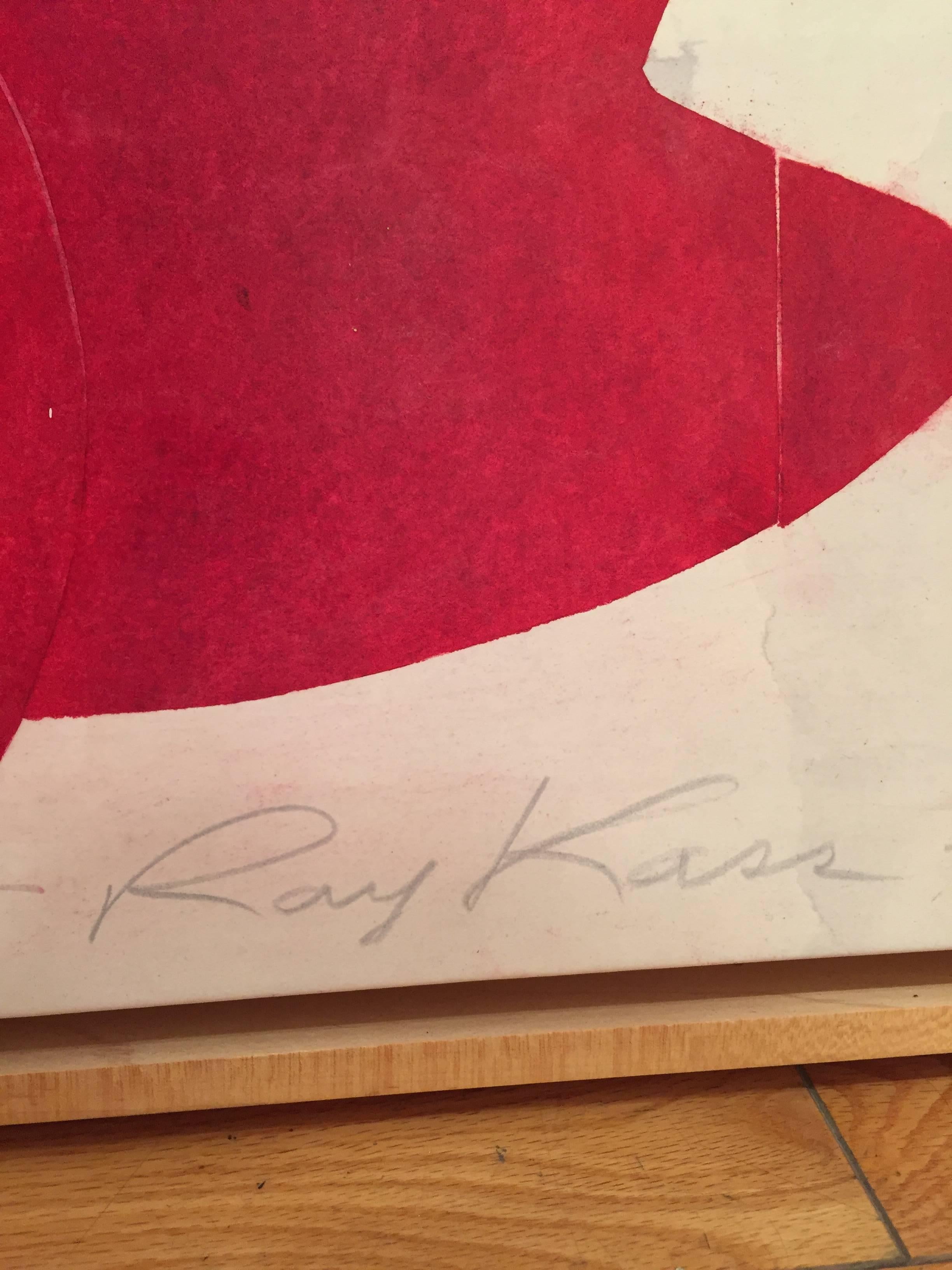 Still Life 2-24-2015 - Red Abstract Painting by Ray Kass