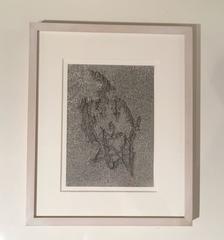 Boy with Bow Tie, photorealist graphite graffiti drawing, 2014