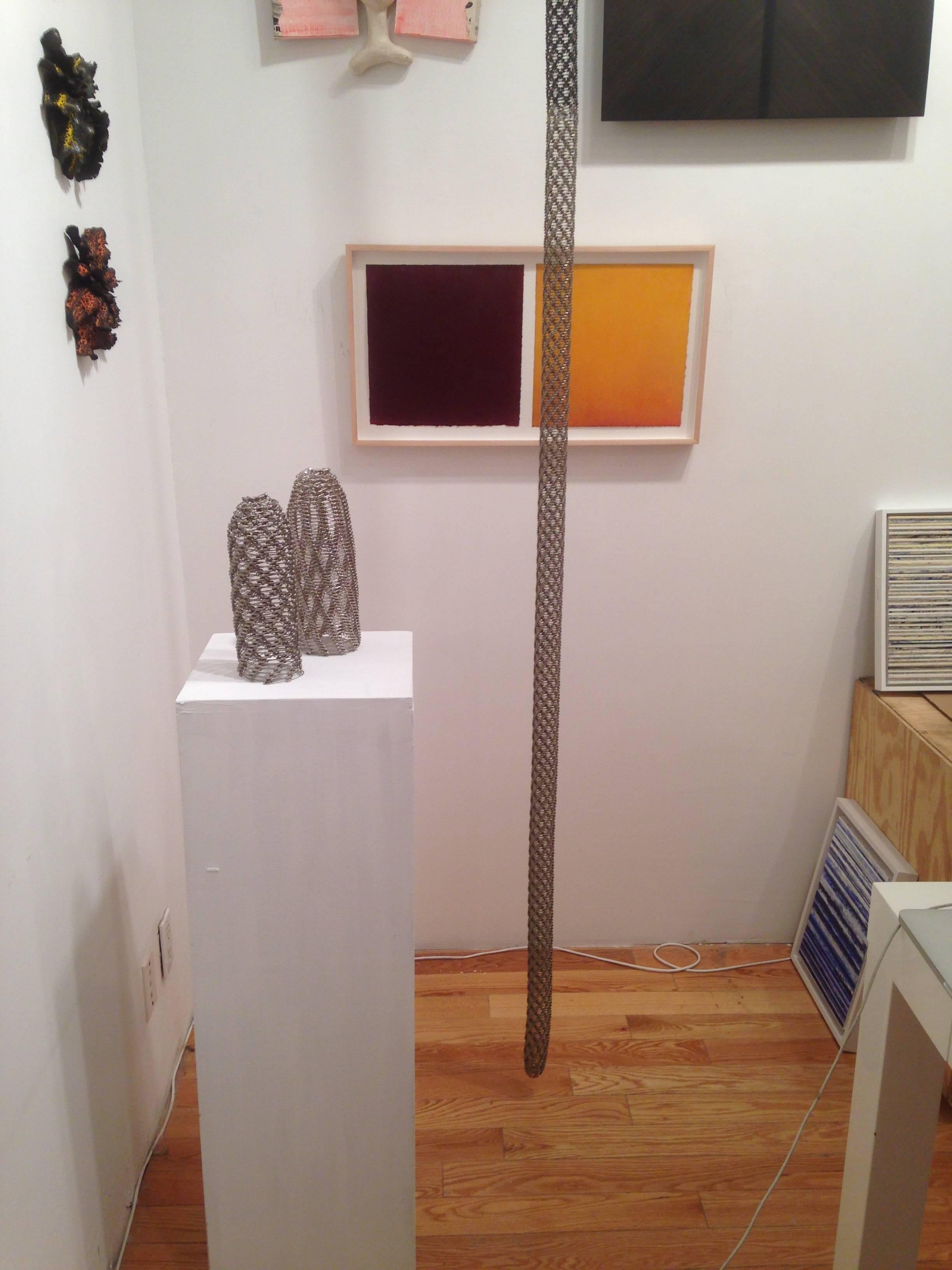 Tamiko Kawata, Long Piece, Abstract safety pin installation sculpture, 2011 2