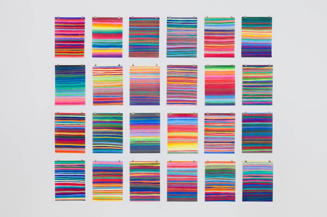 Stripe Drawing 2 - Contemporary Art by Todd Kelly