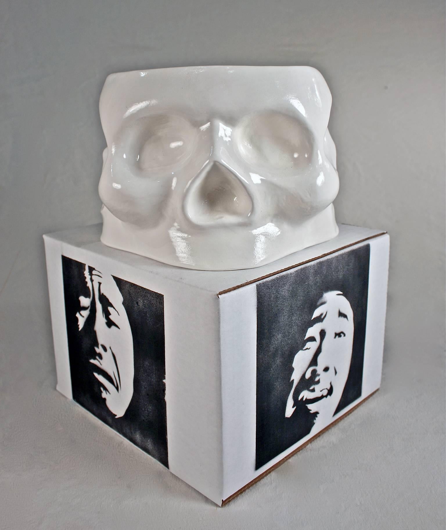 Kenjiro Kitade Figurative Sculpture - Skulls of Emotion-Delight, Anger, Sorrow, Pleasure