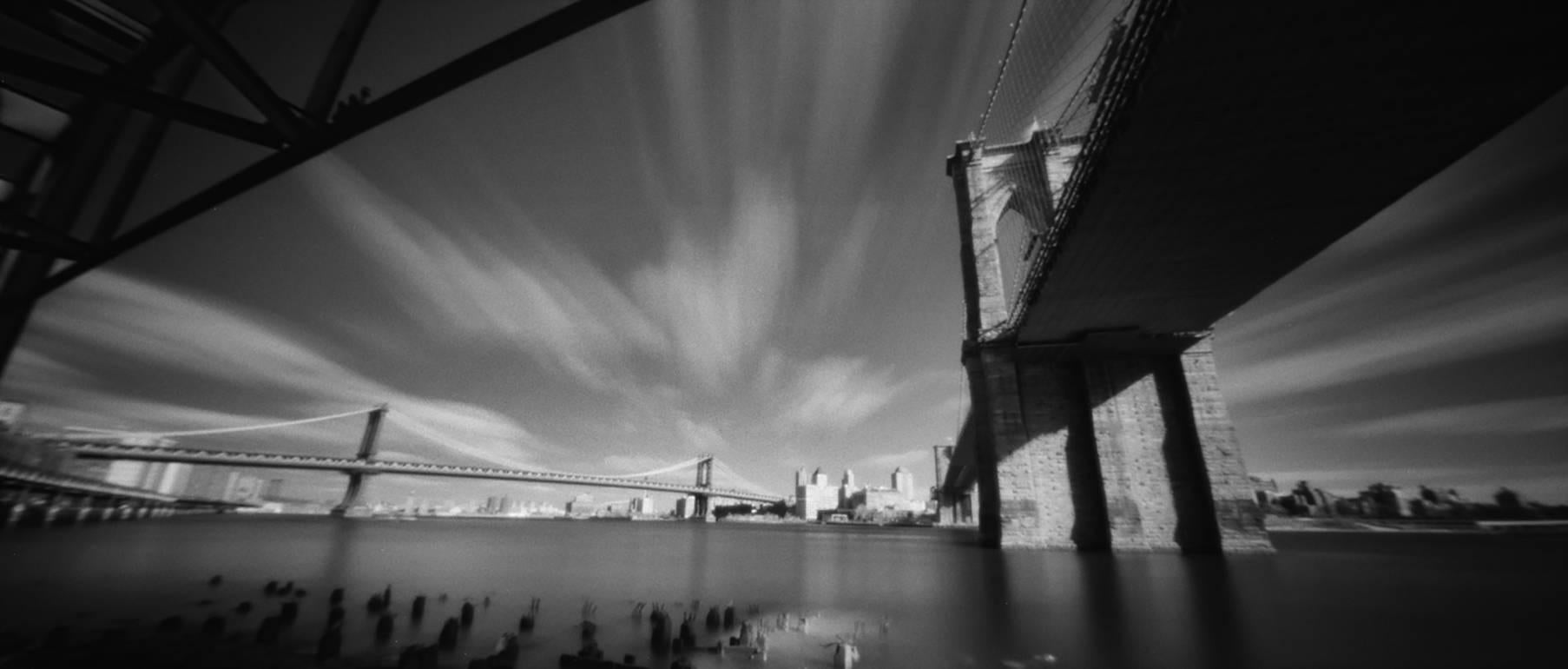Cody S. Brothers Black and White Photograph - Brooklyn Bridge  NYC Pinhole Series 