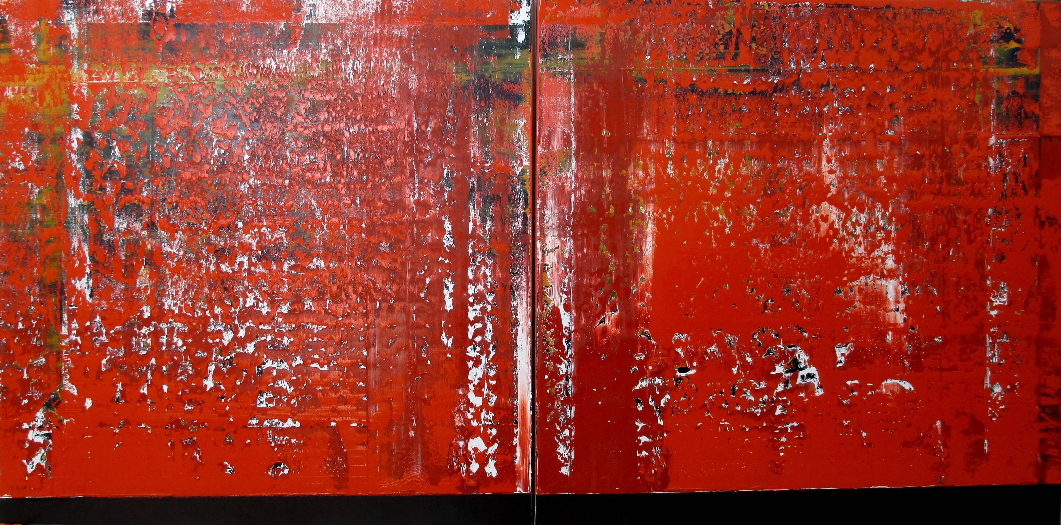 Brian Neish Abstract Painting - 'Cremorne' (Diptych)