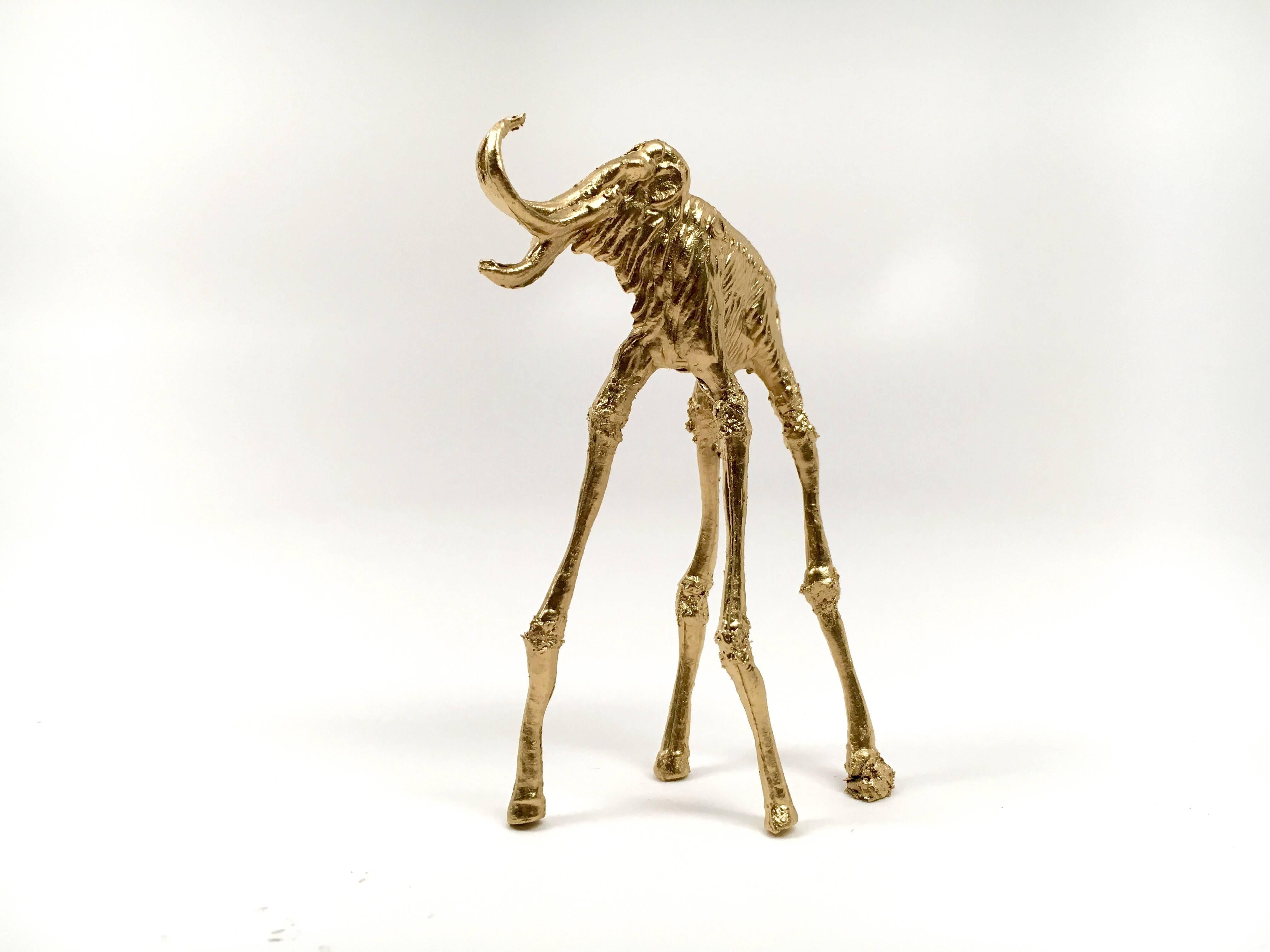 Joshua Goode Figurative Sculpture - Long-Legged Mammoth