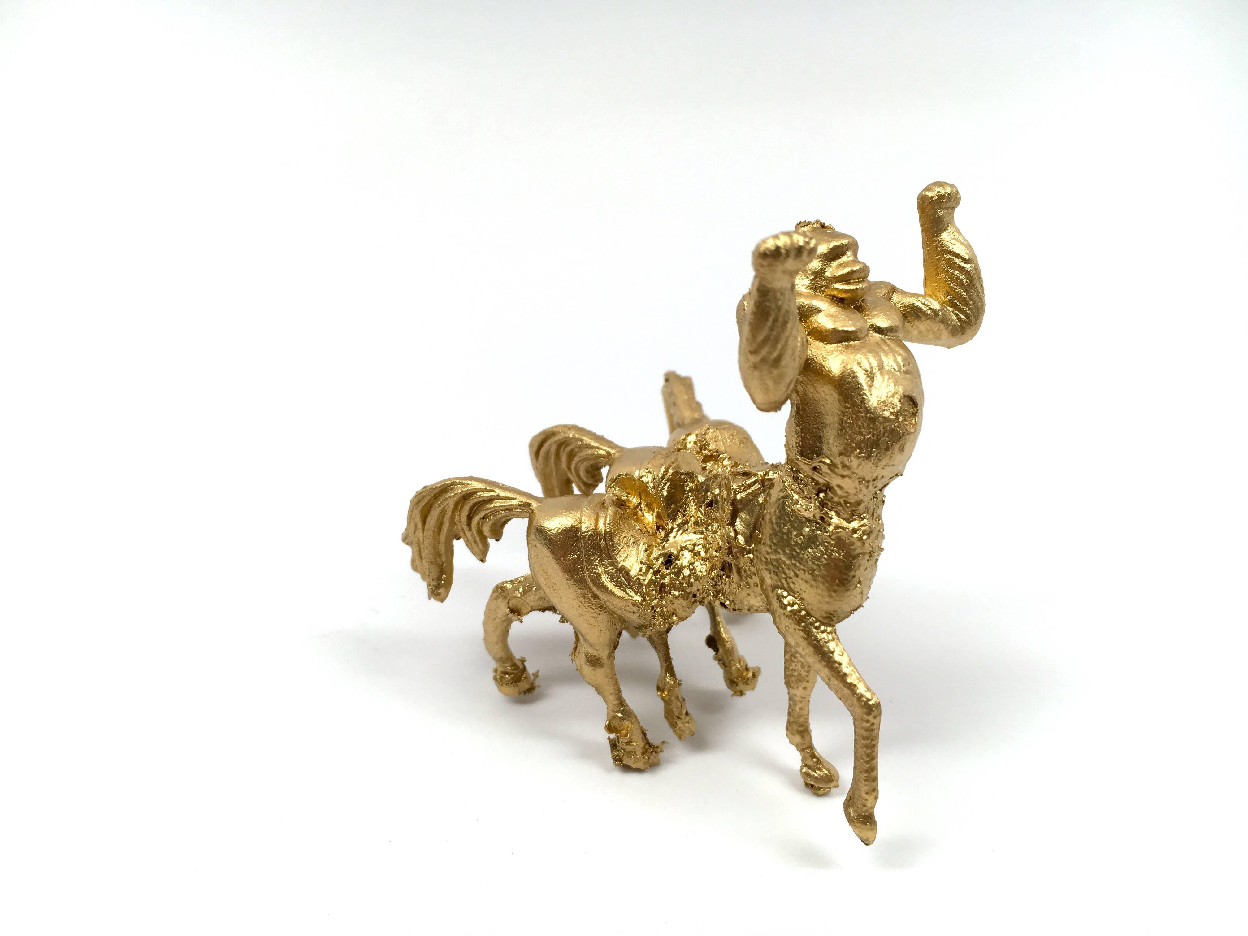 Joshua Goode Figurative Sculpture - Three Assed Centaur