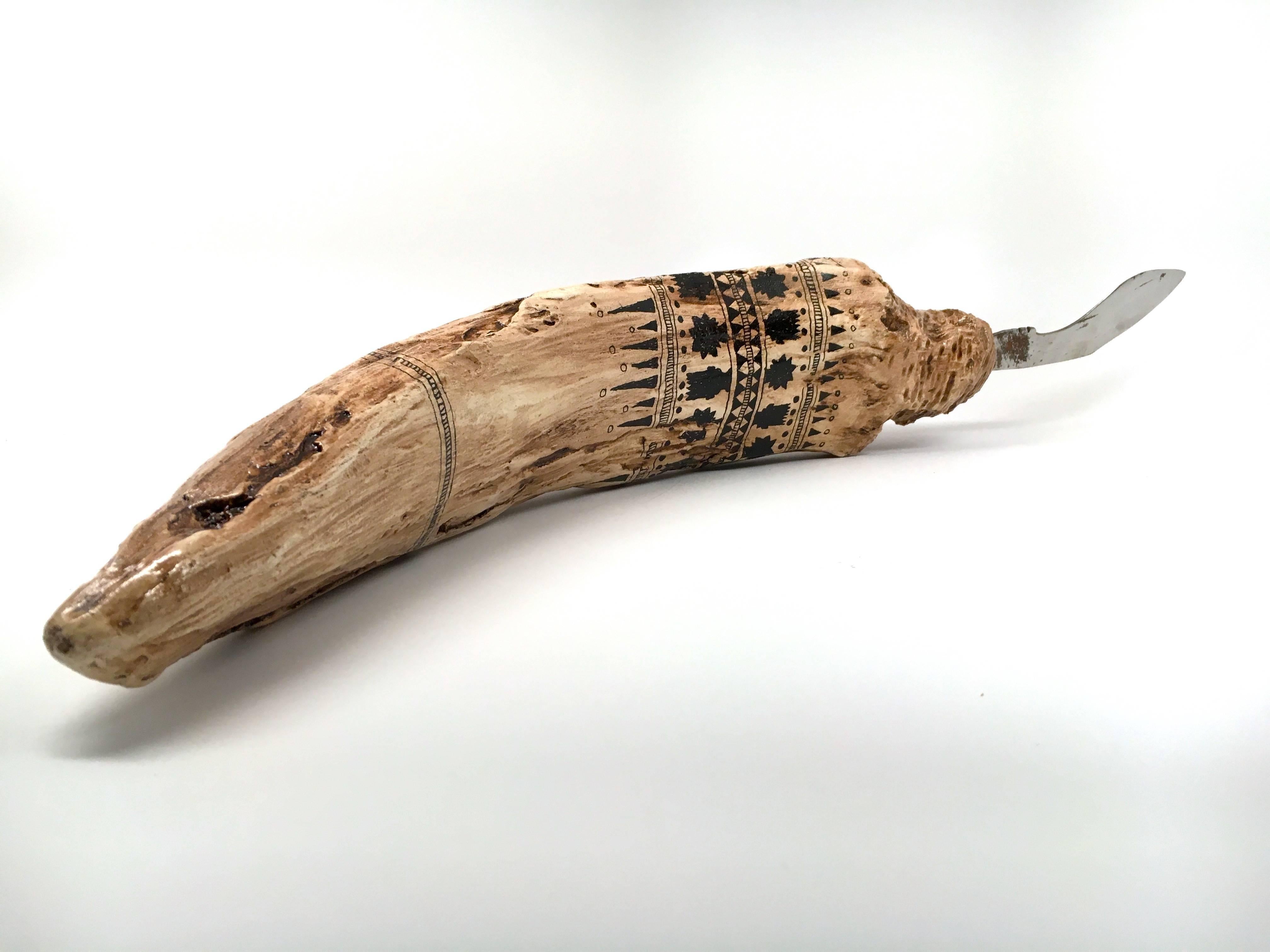 Cuchillo Hermano Garra de Dinosaurio ( Bart y Lisa Simpson son los hermanos) - Mixed Media Art de Joshua Goode