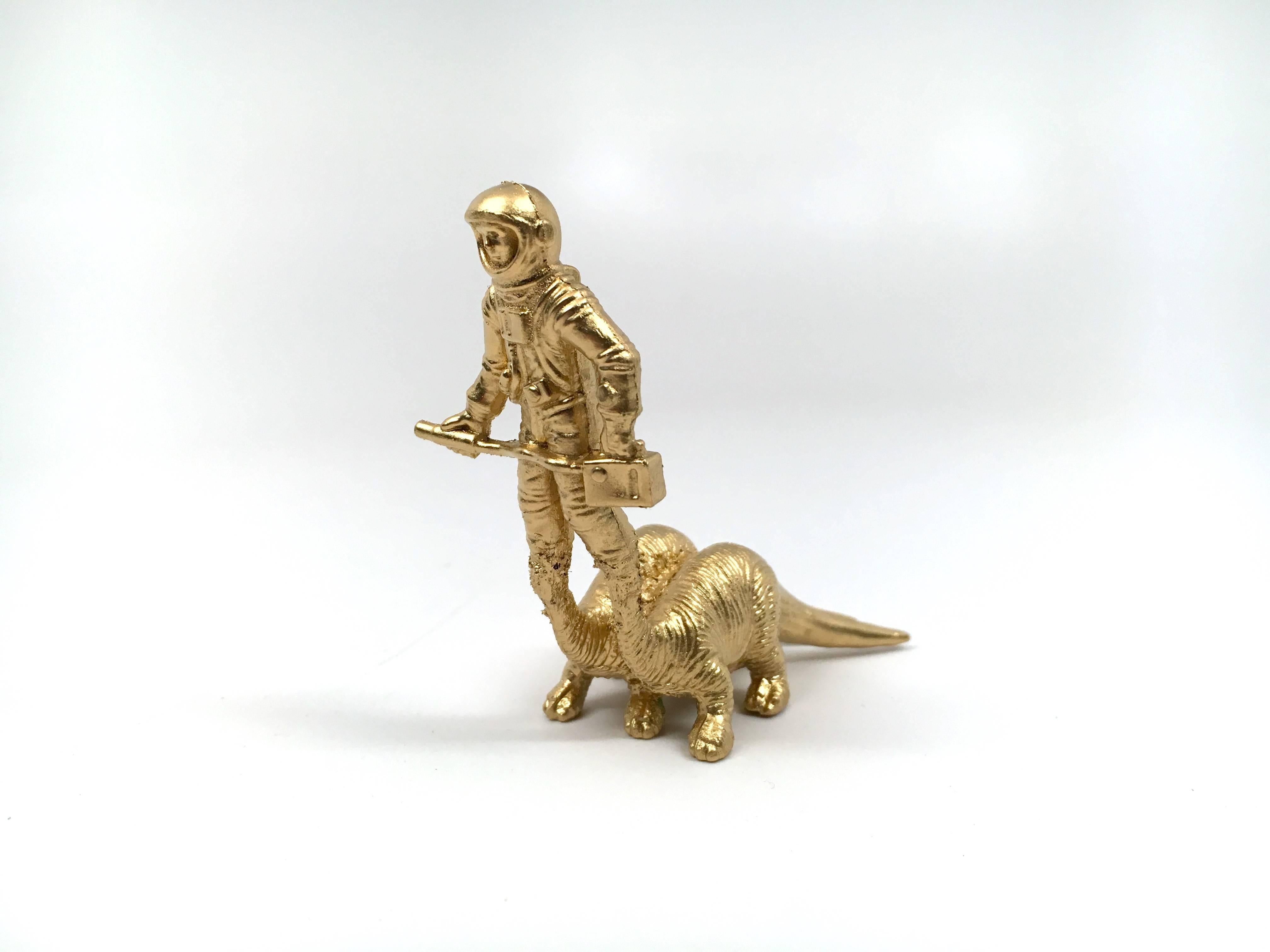 Joshua Goode Figurative Sculpture - 'Dinonaut'