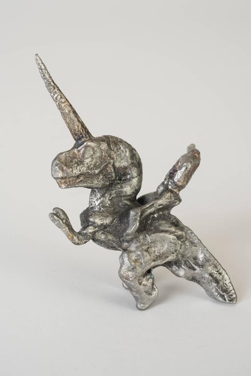 Joshua Goode Figurative Sculpture - 'Unicorn TRex and Rider'