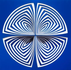 Cut Work, Metal Large Wall Abstract Sculpture: : 'Blue-In'