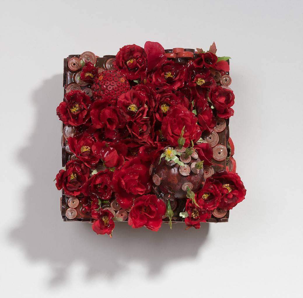 roses. red - Mixed Media Art by Joyce Barker-Schwartz