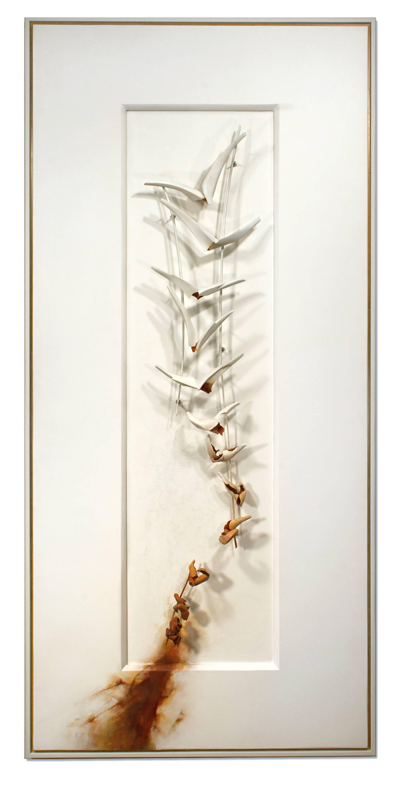 Large Pigment Metal Sculpture: 'Into the Throats of Birds' - Mixed Media Art by David Mellen