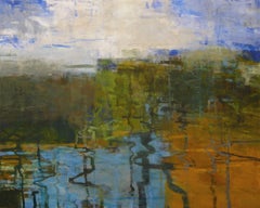 Headwaters, Abstract Landscape Acrylic Painting