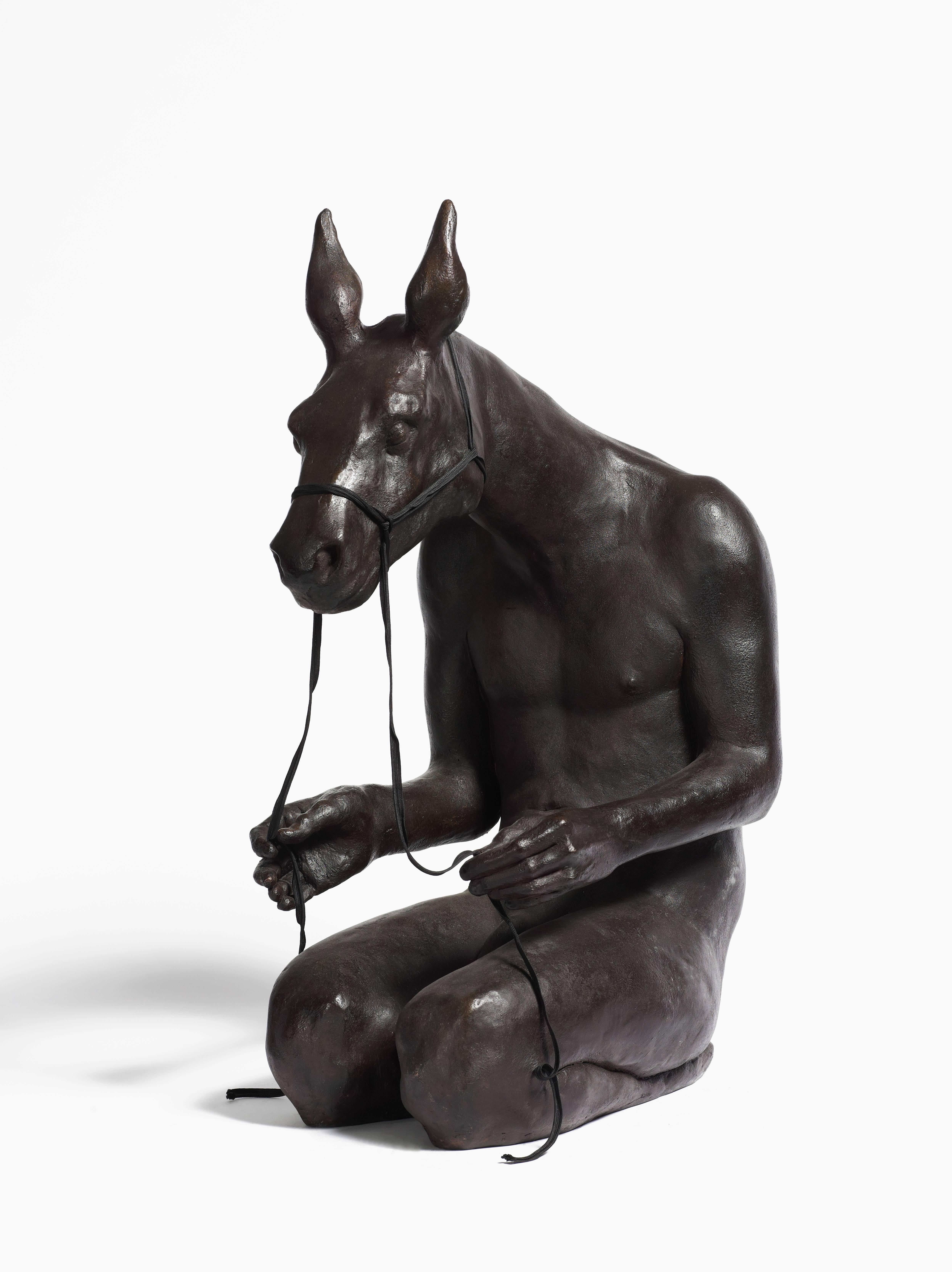 Beth Carter Figurative Sculpture - Free Reign, bronze sculpture