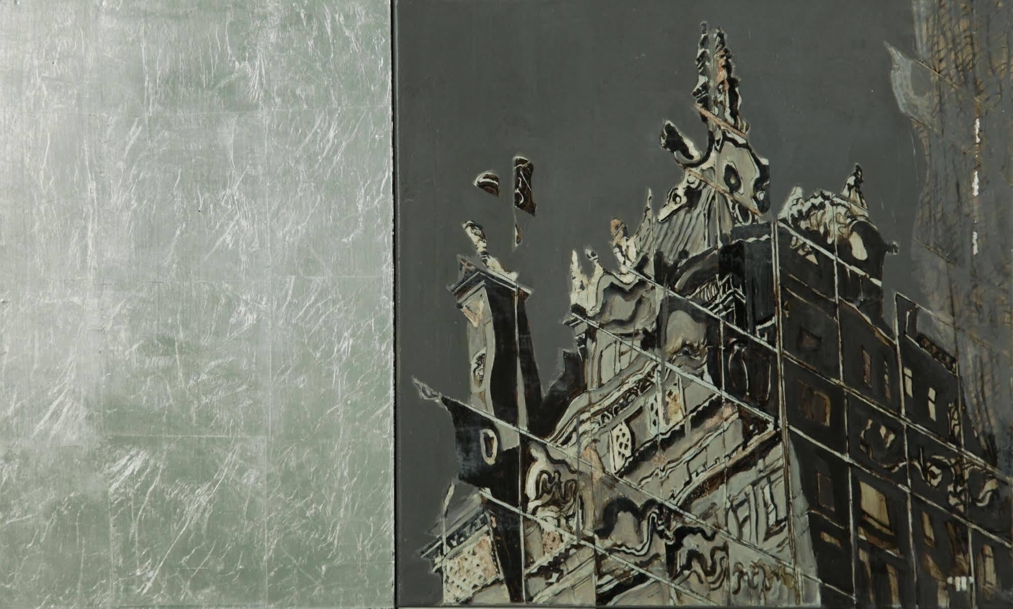 Patrick Pietropoli Landscape Painting - Crown Building Reflection