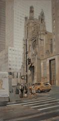 New York 54th and 5th Ave, oil paint on linen