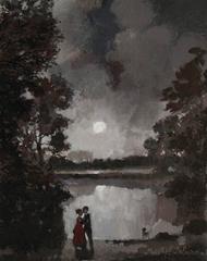 Les Fiances, Acrylic Paint on Board