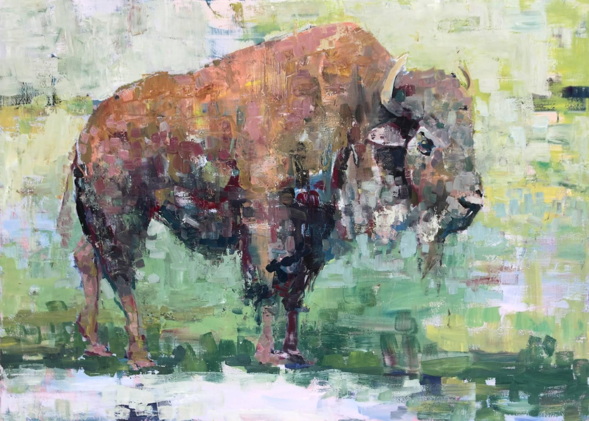 Brian Keith Stephens Animal Painting - History Makes Us Believe, oil paint on canvas