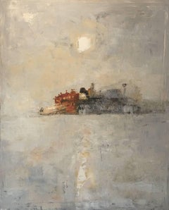 Misty Day, oil paint and wax on canvas