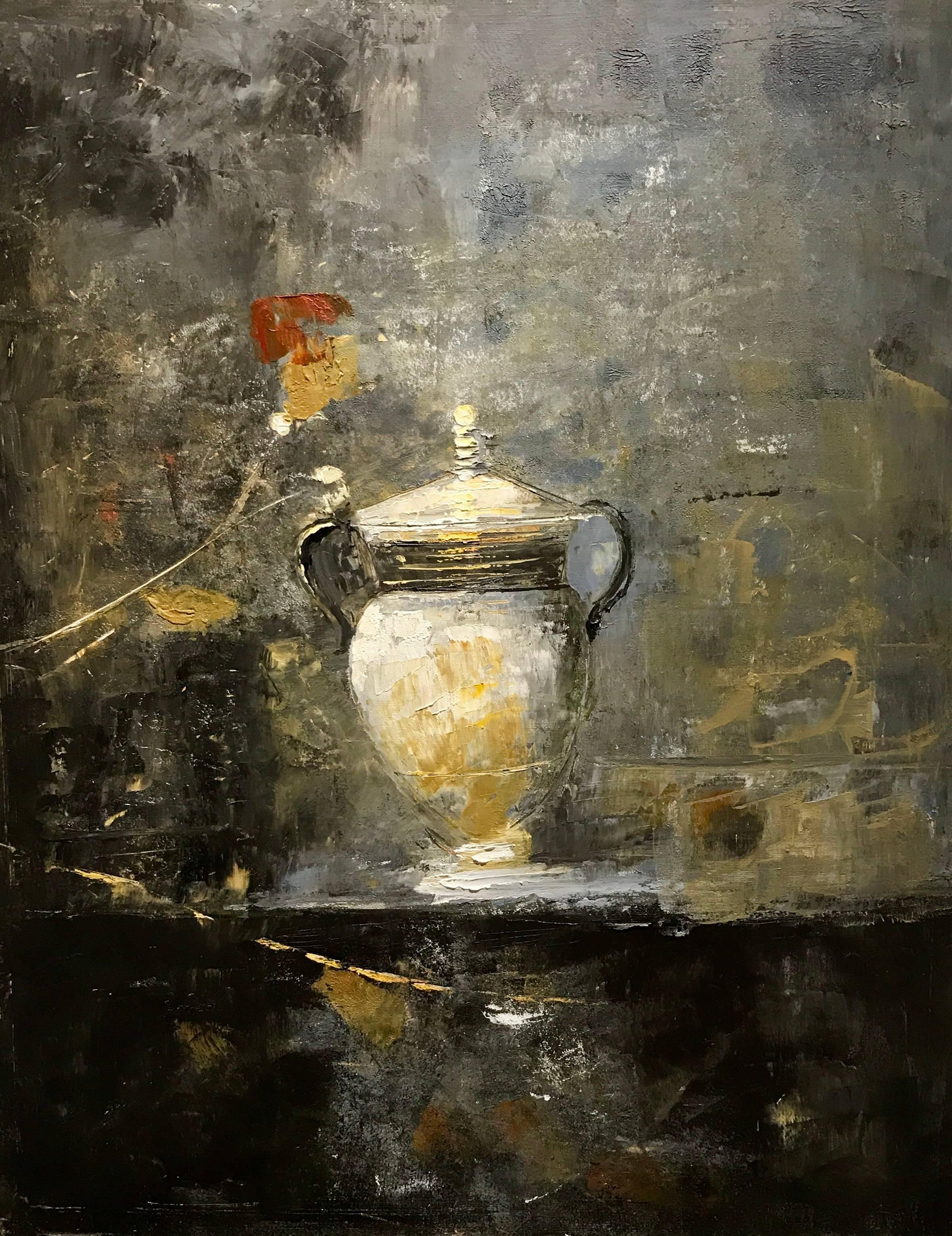 Goxwa Still-Life Painting - China Vase, oil painting on canvas