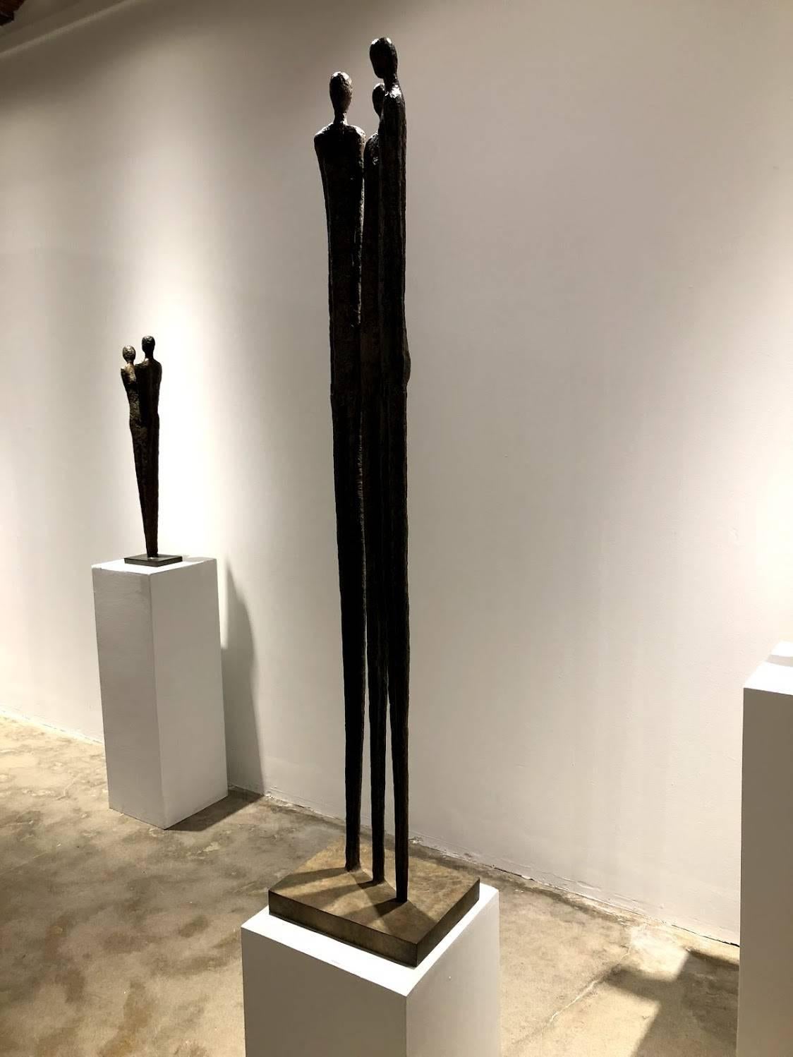 Jeanne Jules et Jim, bronze sculpture - Contemporary Sculpture by Chantal Lacout