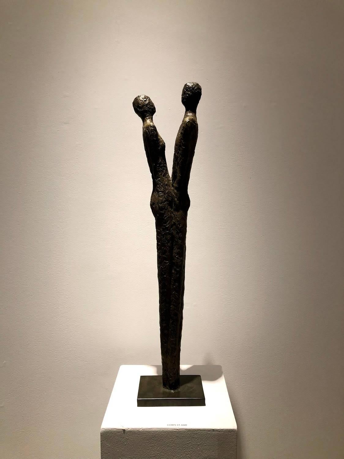 Corps et ame - Sculpture by Chantal Lacout