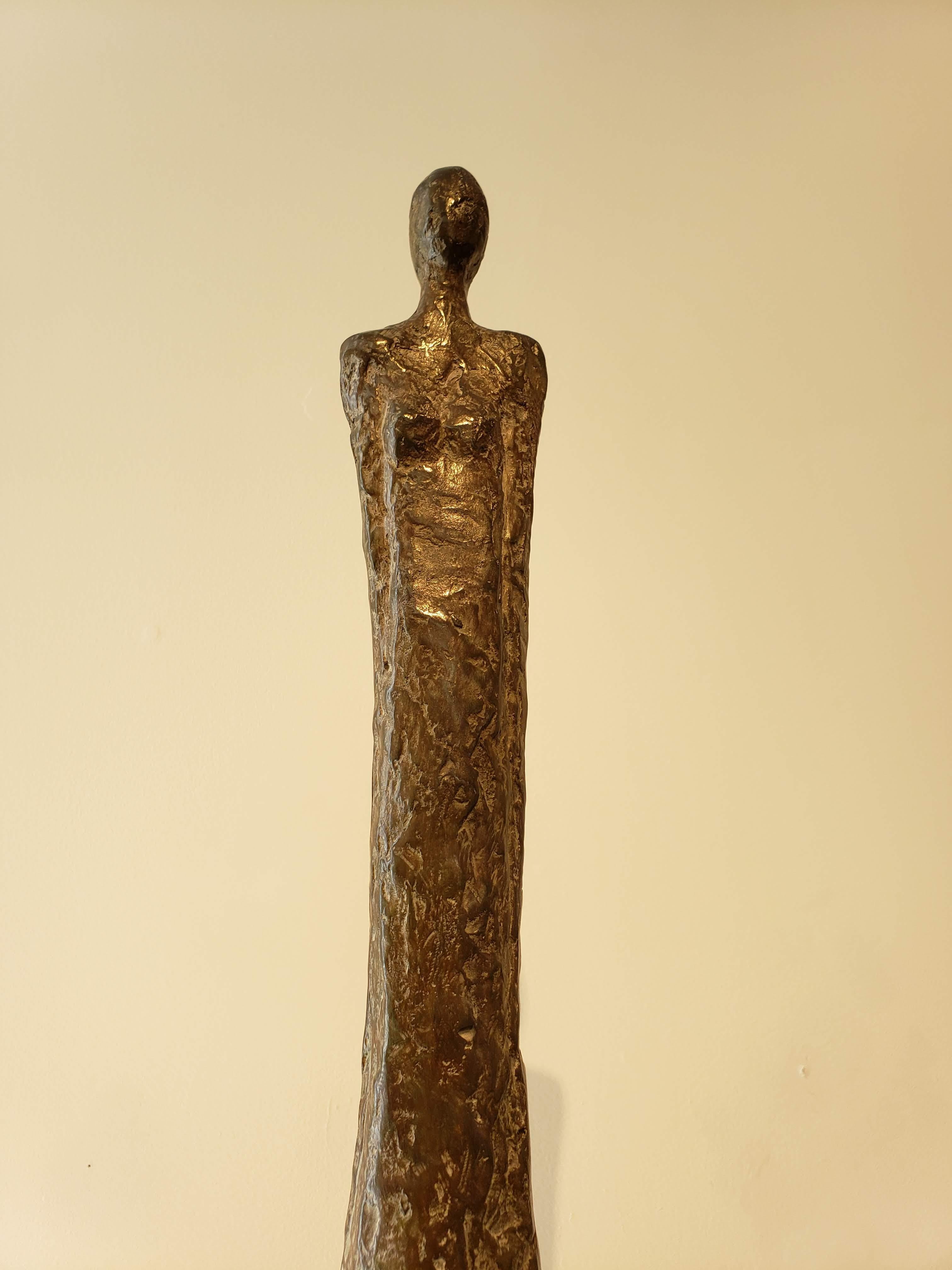 Rita, bronze sculpture - Contemporary Sculpture by Chantal Lacout