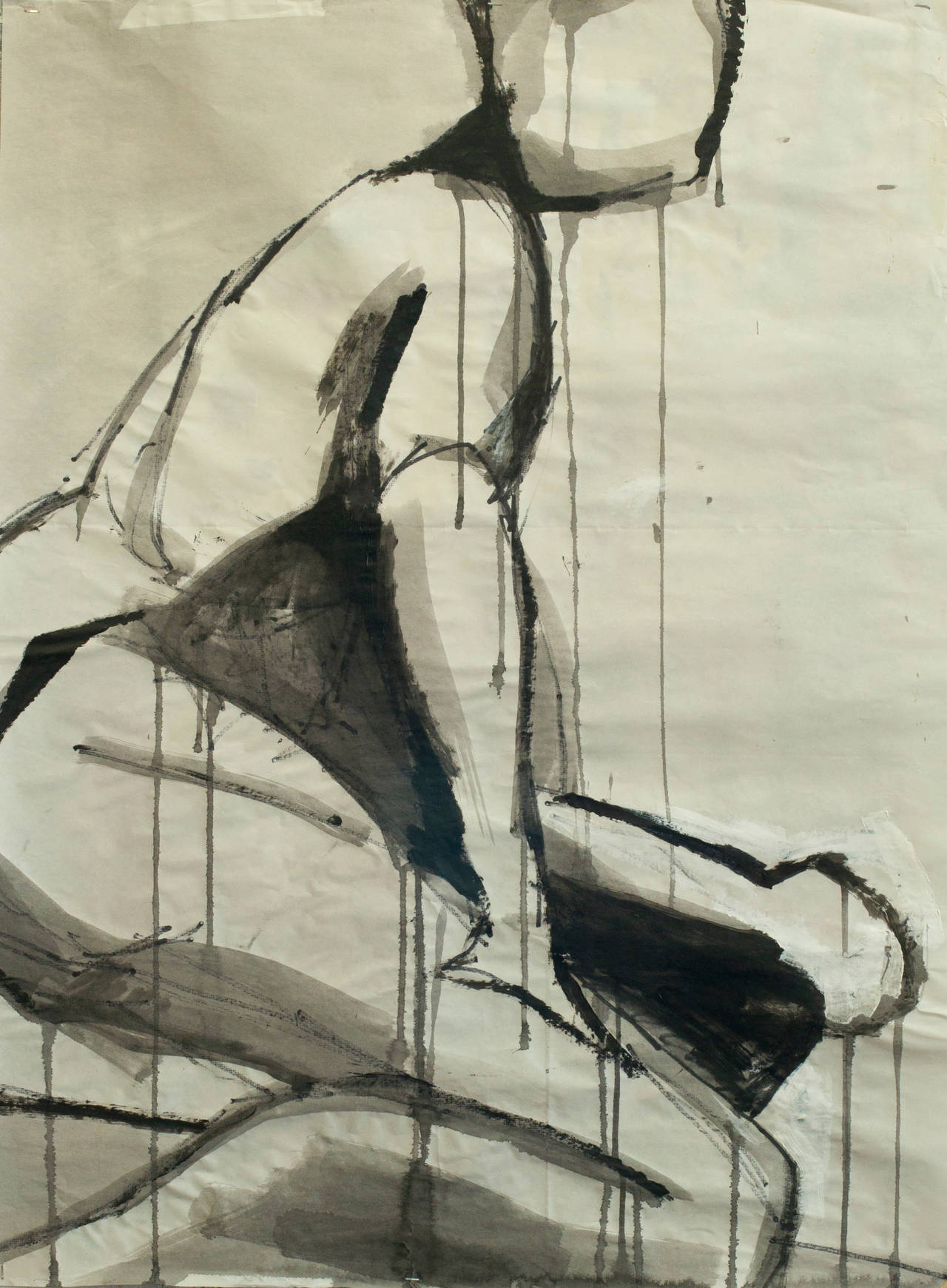 Geoffrey Stein Figurative Art - Ink Gesture Drawing