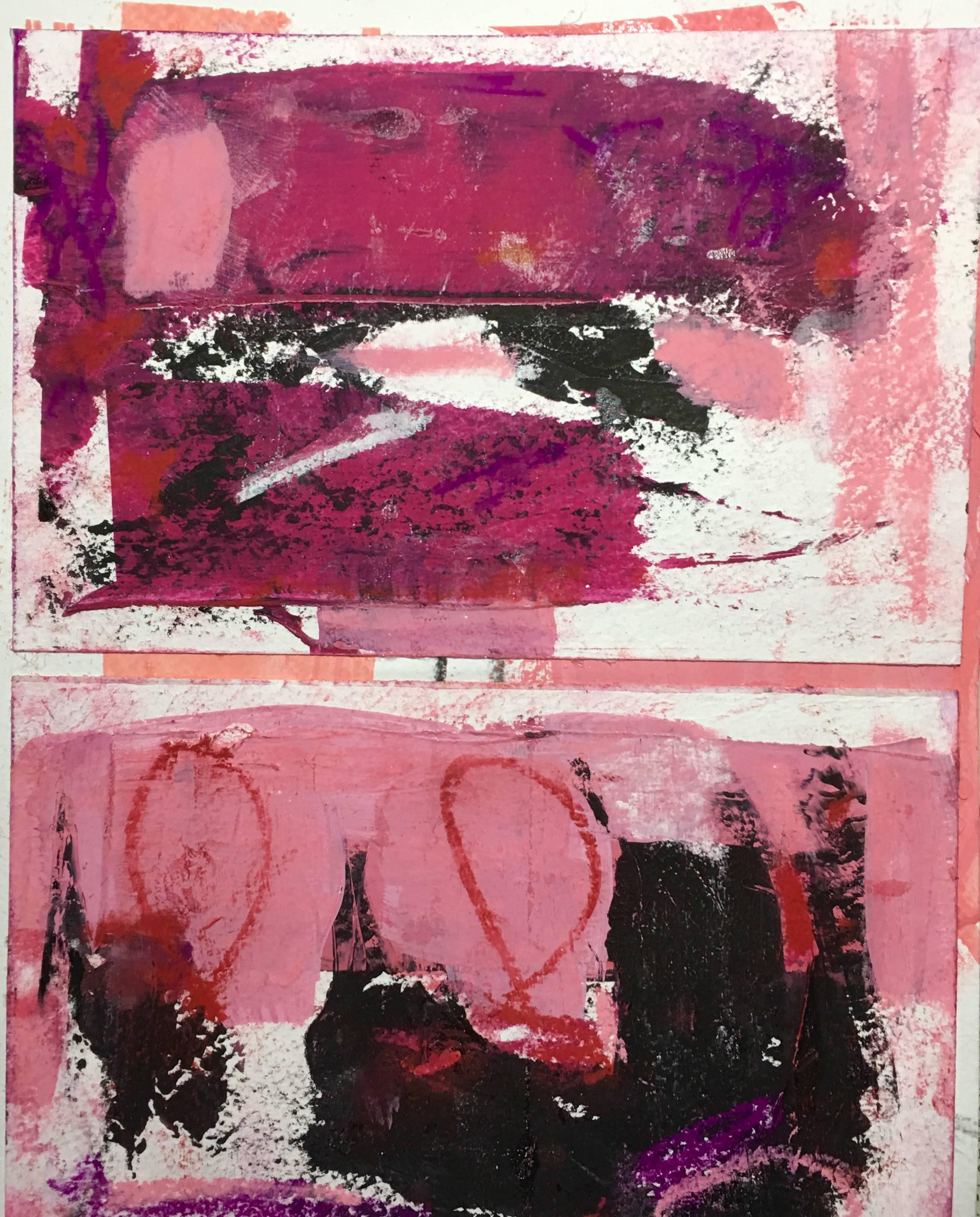 Pink Stories No. 1 - Mixed Media Art by Susan Grissom