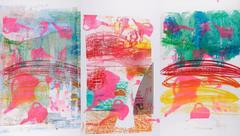 Rainbow Elephant Triptychs 6