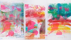 Rainbow Elephant Triptychs