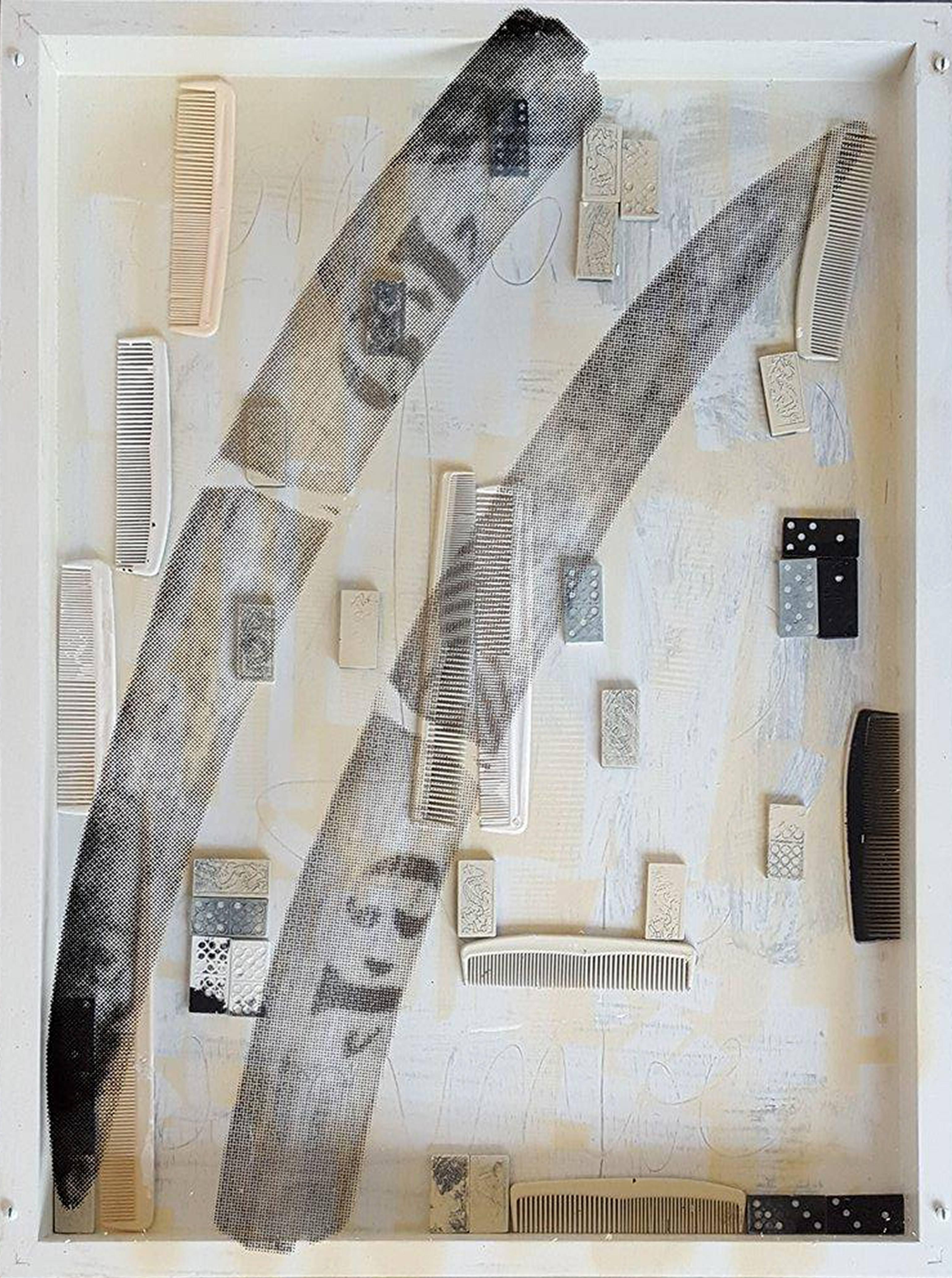 Magic Tusk Box / Combs and Dominoes - Mixed Media Art by Roxanne Faber Savage
