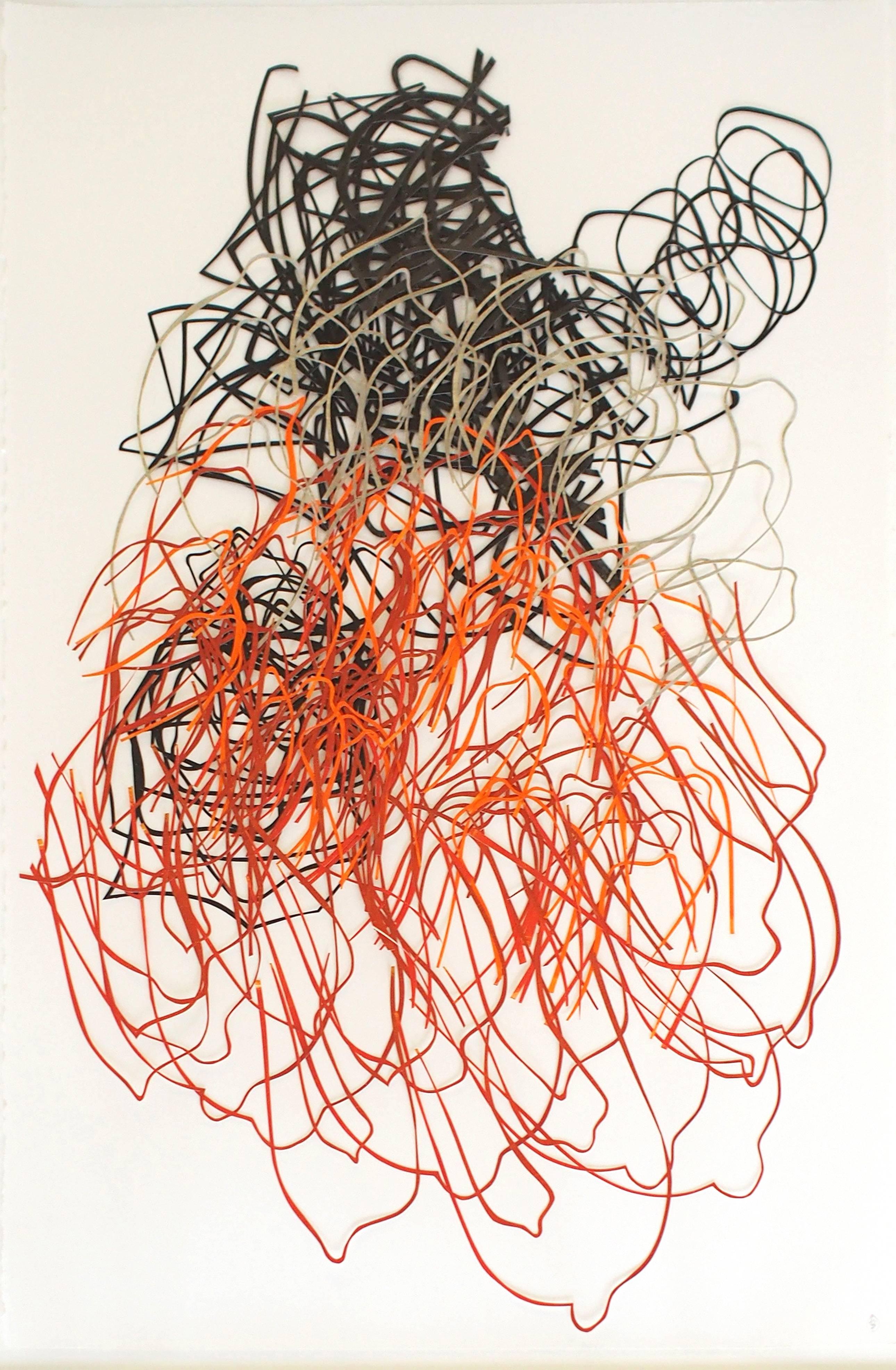 Lines Drawn with Paper - Mixed Media Art by Barbara Owen