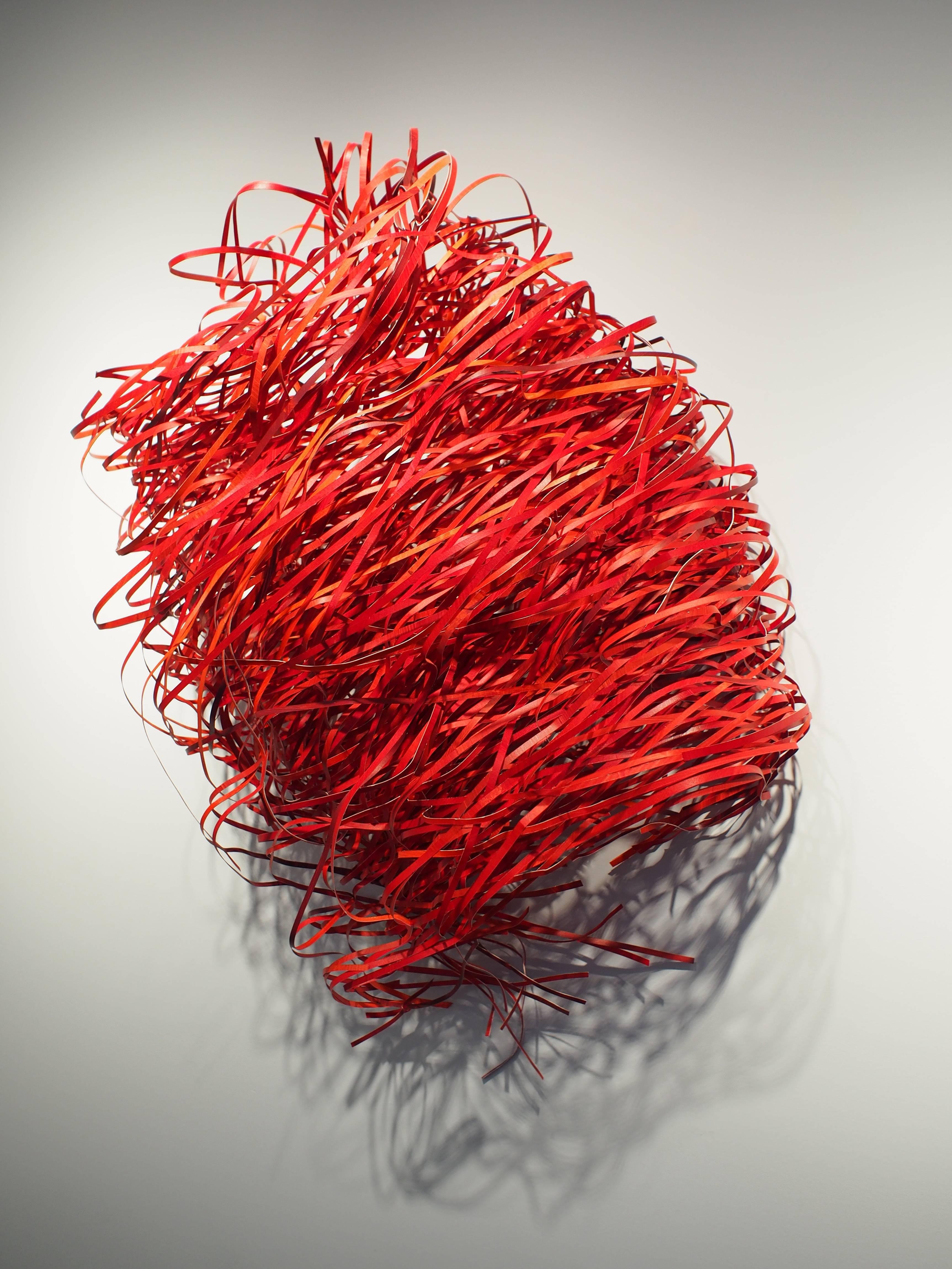 Barbara Owen Abstract Sculpture - Puff of Red