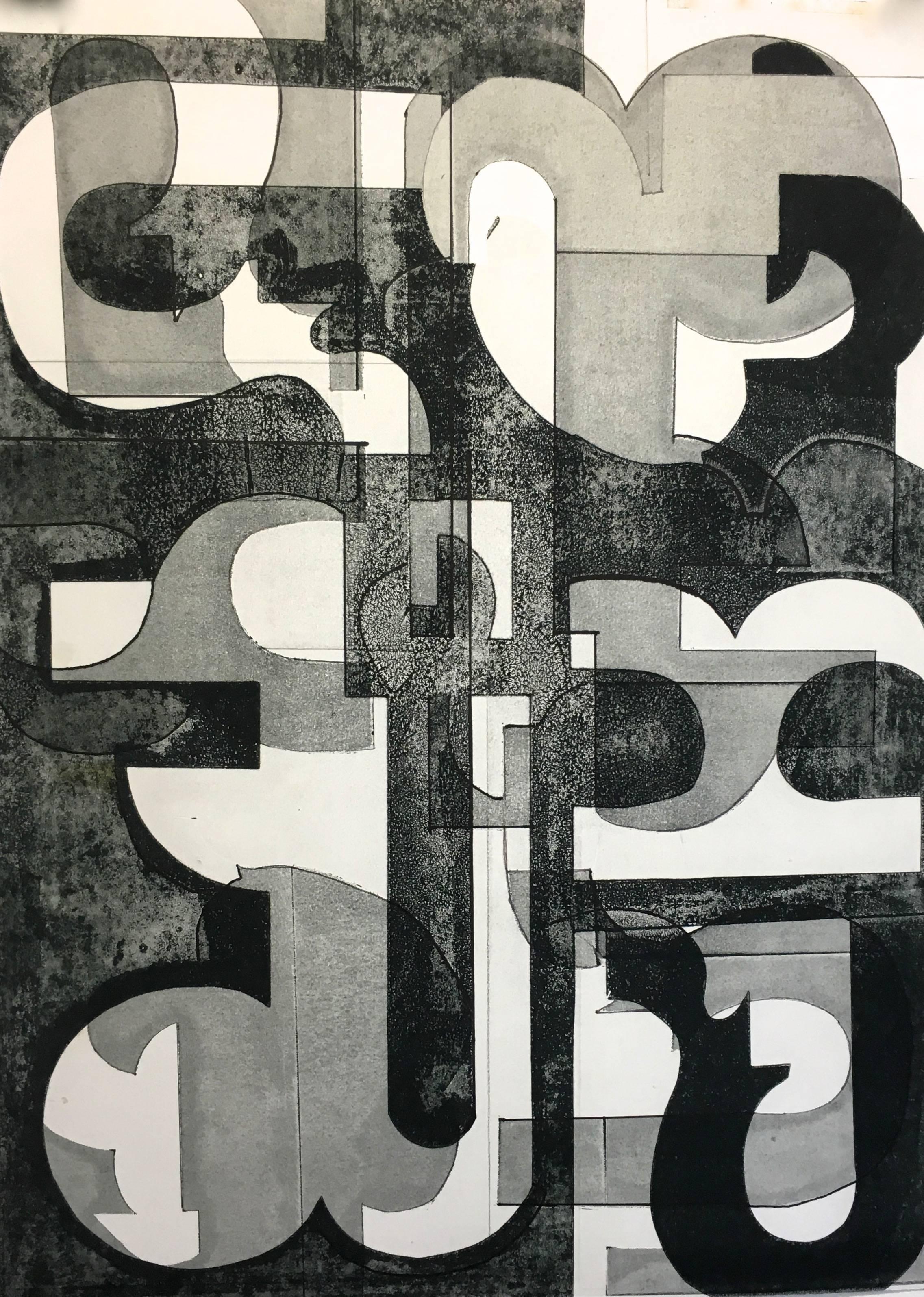 Karen Vogel Abstract Print - ACE Monoprint
