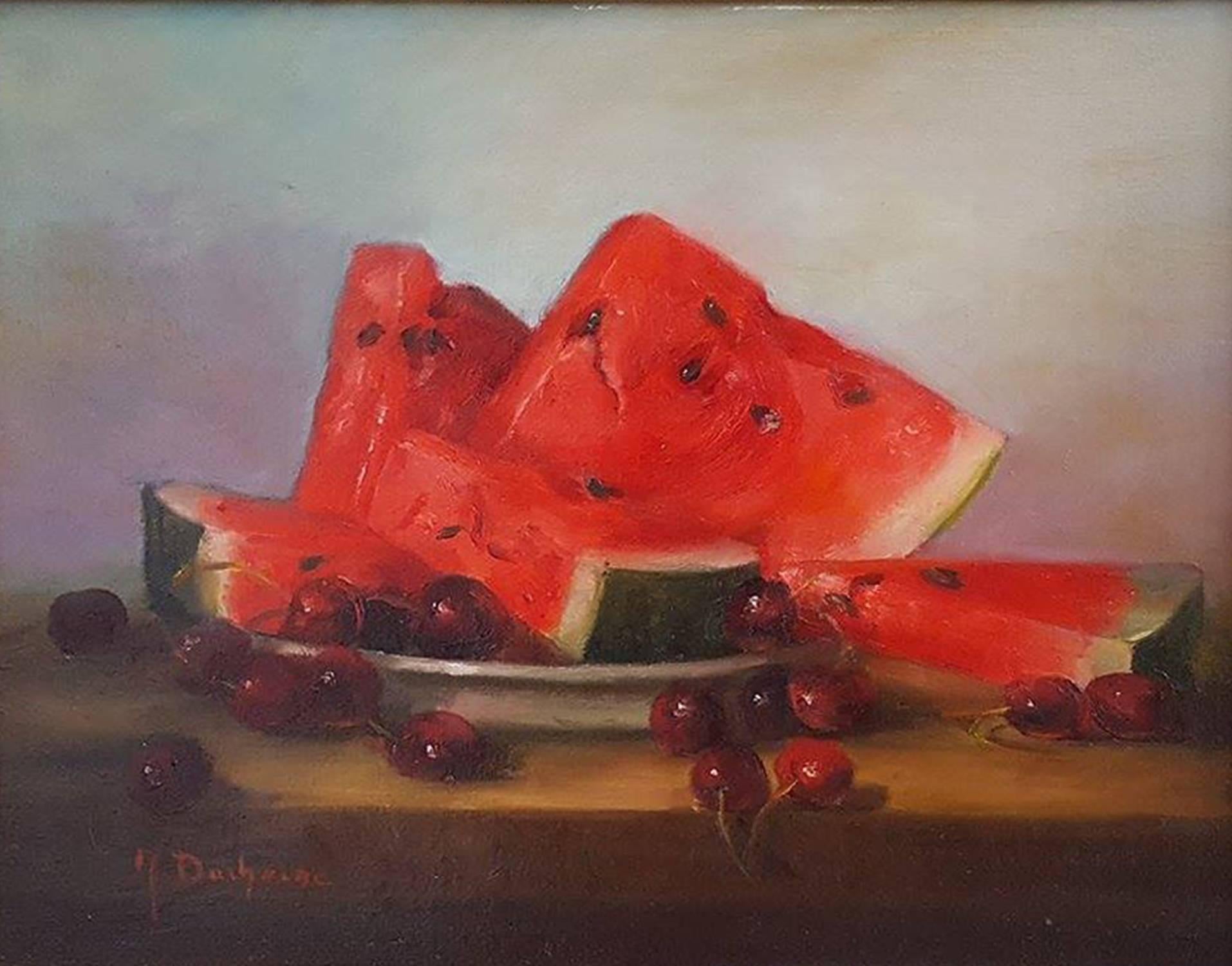 Mireille Duchesne Still-Life Painting - Watermelon