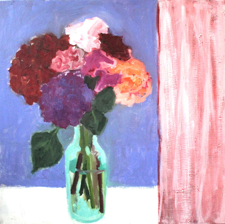 Purple Flowers - Painting by Betsy Podlach
