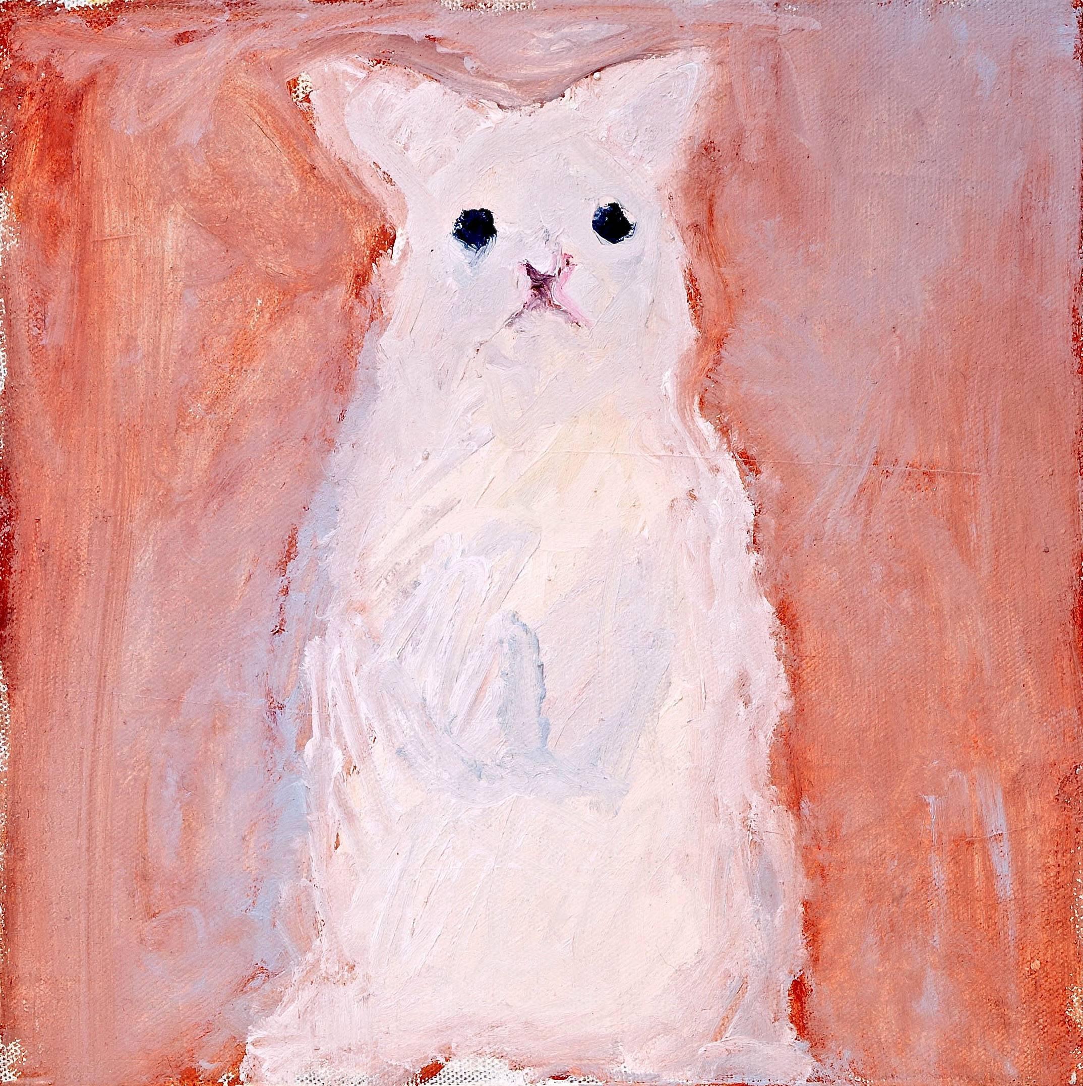 Betsy Podlach Animal Painting - Standing Bunny 