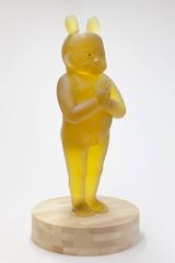 Standing Baby of Kounenbutsu, Koichi Matsufuji Cast Glass Figurative Sculpture