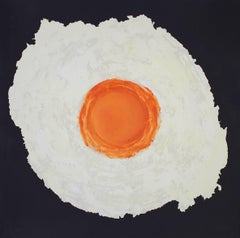 Peinture conceptuelle « Nature éternelle » représentant un œuf piqué