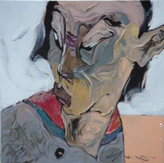 'Surprised' Figurative Expressionist Portrait Painting