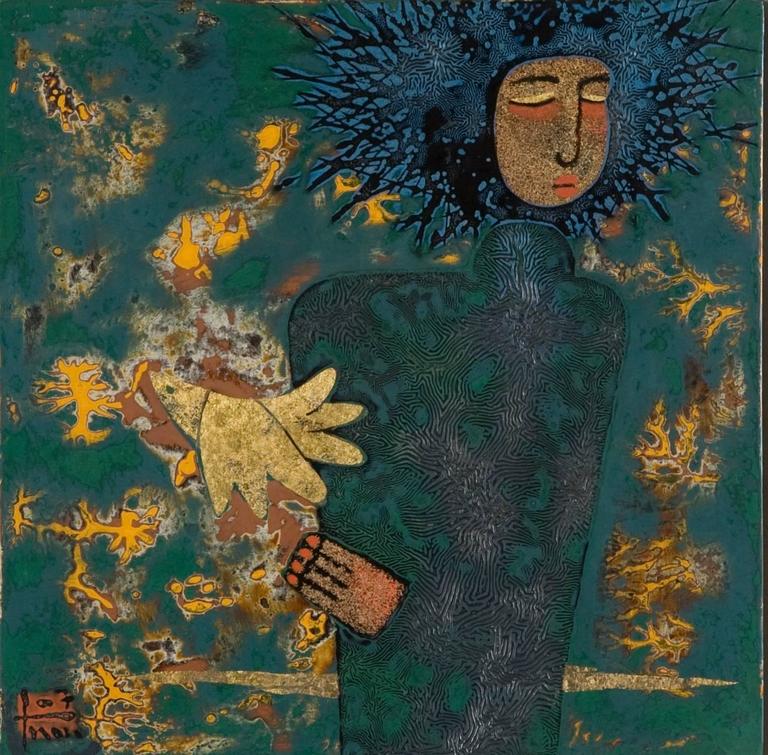 trinh tuan dove painting for sale at 1stdibs trinh tuan dove painting for sale at 1stdibs