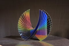 "Dichroic" Tom Marosz, Cut, Ground, Polish, Float, Glass Sculpture