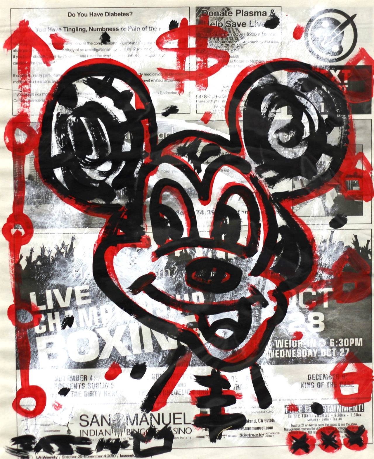 Gary John Abstract Painting - Mickey in LA