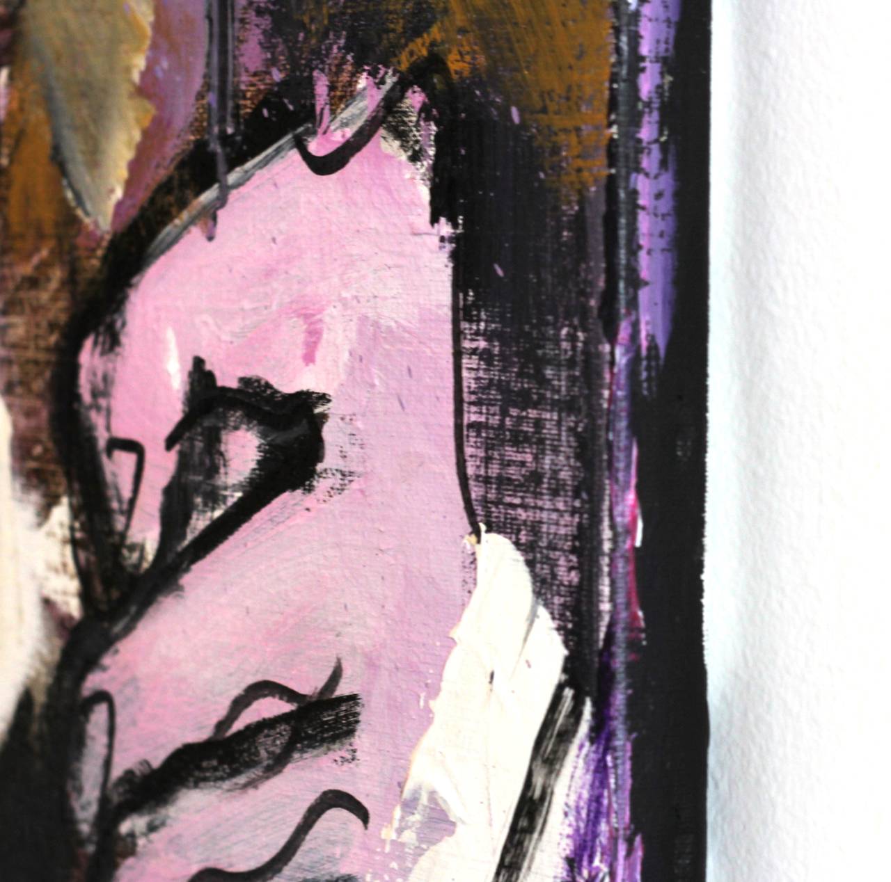 Black Tie - Gran Obra de Arte Figurativa Original sobre Lienzo, Espirituosa y Evocadora en venta 4